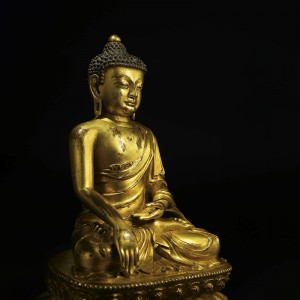 Bronze Buddha Sakyamuni pej thuam