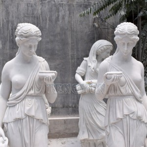Statua in marmo scolpito Hebe dea della giovinezza