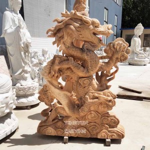 Sculptură dragon din marmură chinezească