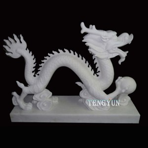 Patung Naga Marmer Cina