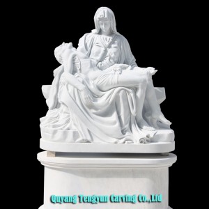 Statue de Pieta en marbre de grande taille Statue catholique religieuse