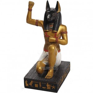 Grouss Gréisst Outdoor Gaart dekorativ antik egypteschen Bronze anubis Statuen fir Verkaf