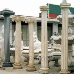 Архитектуралык жасалгалоо үчүн таш гранит Рим колонналары