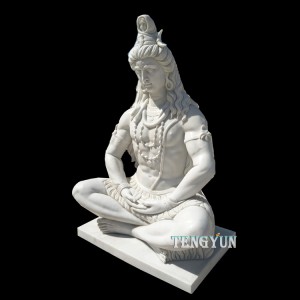 Estatua do hinduísmo do Señor de Shiva de mármore branco