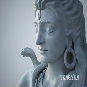 시바 힌두교 동상의 흰색 대리석 제왕