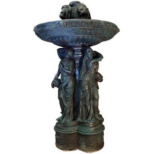 Trójpoziomowa fontanna z brązu