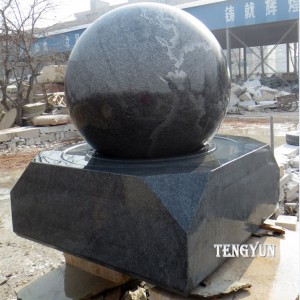 Fontaine d'eau de sphère de Fengshui de pierre de fontaine de boule de flottement de granit de jardin