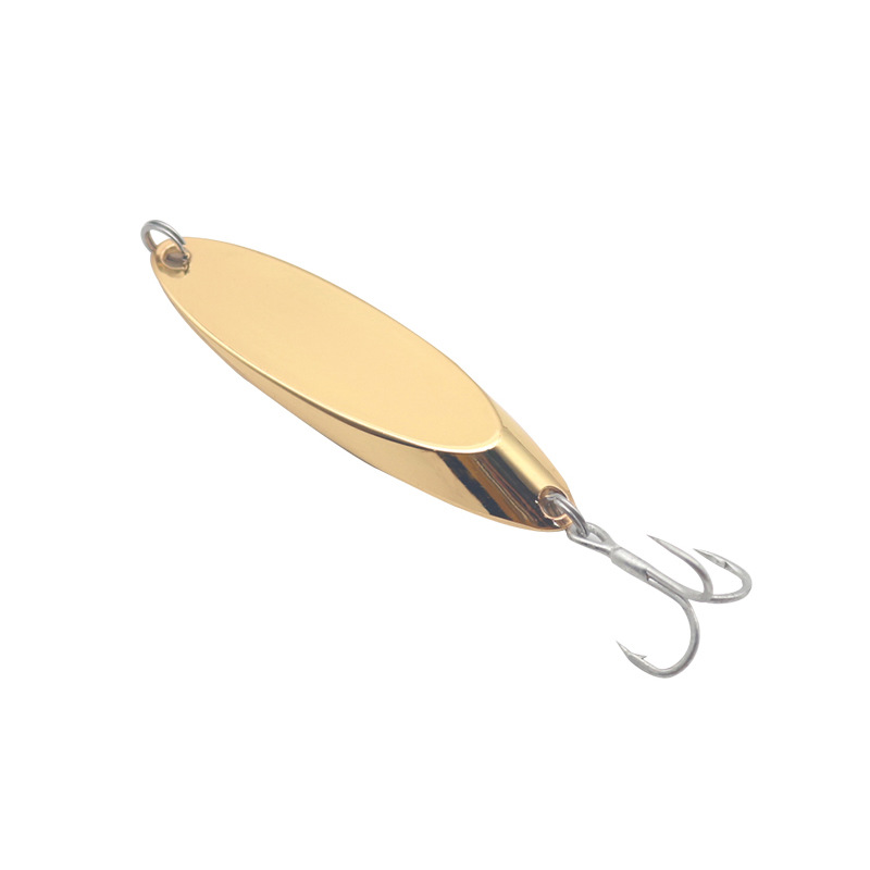 Fishing Spoons Casting Spoon Lures Zinc alloy 7 Sizes Treble Hooks Hard Metal Spoon Lures