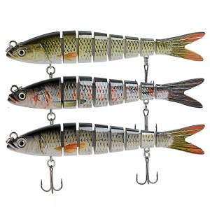 Fishing Lure 8 Segment Swimbait 137mm 23g Jointed Lure for Trout Bass