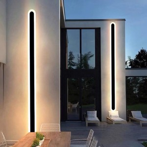 Moderne wetterdichte outdoor Long Strip LED muorrelampe IP65 Aluminium Wall Light