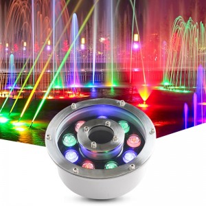 LED underwater light submersible pump led water fountain ring lights and nozzles with led light for pool fountains