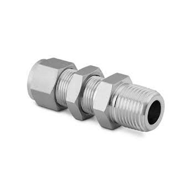 DB Bulkhead Male Connector Stainless Steel Compression Instrumentation Tube Fittings