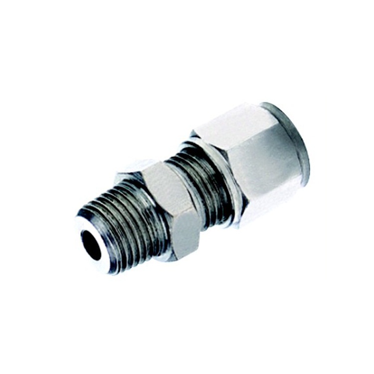E68 Straight Male Euro Style Standard Nickel Plated Brass Compression Fittings