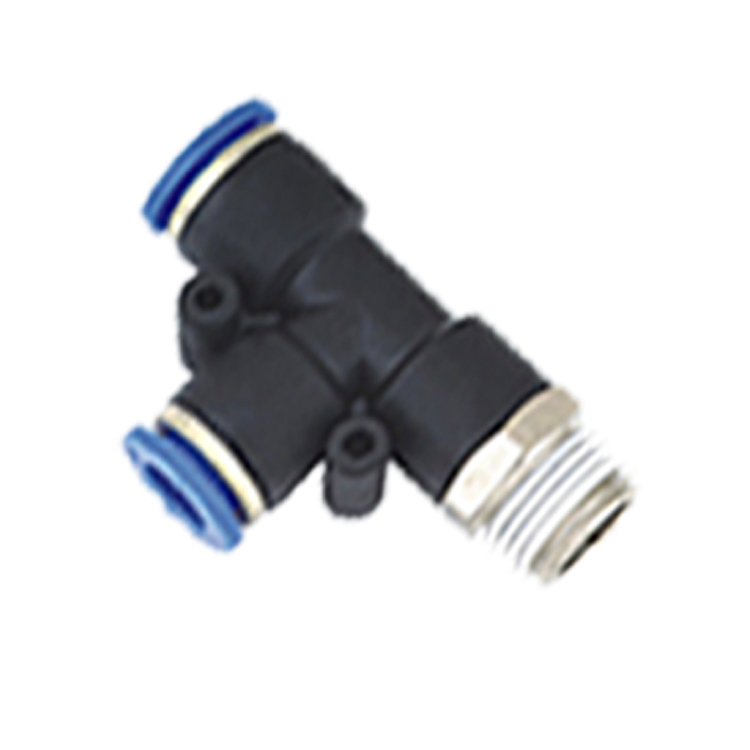 PRT Male Run Tee Plastic Poly Push In Tube to Pipe Adapter Connector Fittings