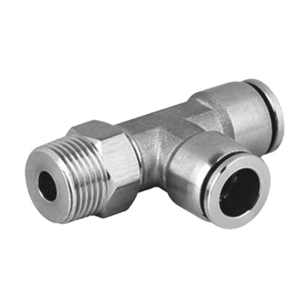 SRTS Run Tee Swivel Male Pipe Stainless Steel Push In Adapter Push To Connect Fittings