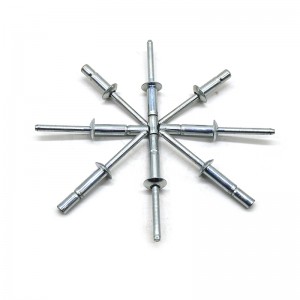 Li-Rivets tse Foufetseng tsa Structural Structural 4.8mm, 6.4mm Steel Monobolt Rivets