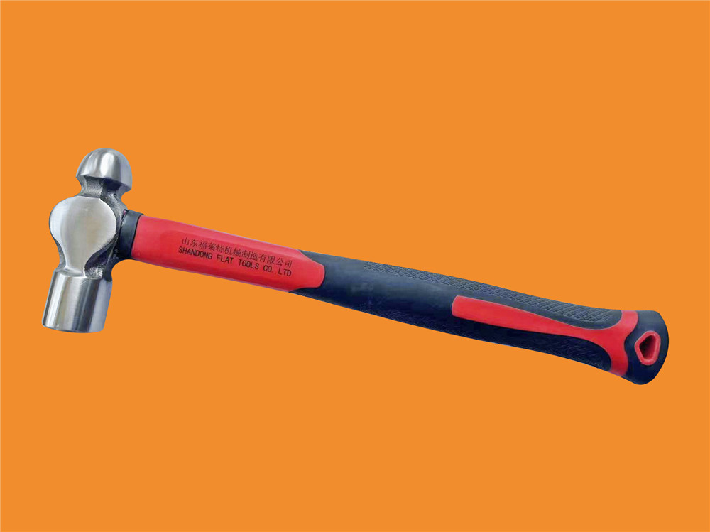 American type Ball Pein hammer nga adunay Dual color TPR handle/ Wood handle
