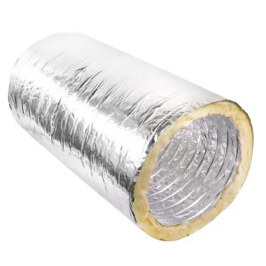 Insulated saluran hawa fléksibel jeung aluminium foil jaket
