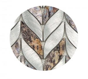 leaf sharp Classic  Design design  Inkjet Printing Metal Mosaic Tiles for Decoration