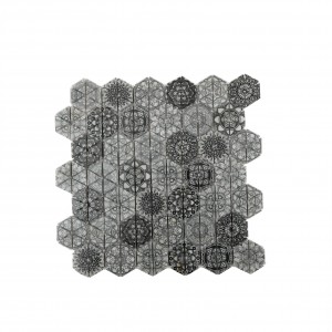 Backsplash Decoration Inkjet Printing Marble Stone Mosaic Tiles For Wall And Floor
