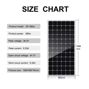 Pannello solare in silicio policristallino ad alta efficienza da 380 W in stock
