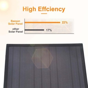 پنل خورشیدی تاشو 80 واتی تک کریستالی سیلیکونی در فضای باز Flighpower SPF-80