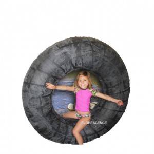 Inflatable Swim Tube 100cm Black Rubber Swim Tube River Tube