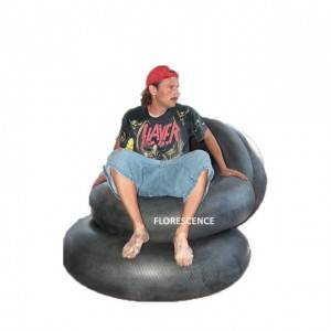 د Inflatable لامبو ټیوب 100cm تور ربړ لامبو ټیوب سیند ټیوب