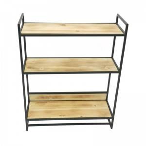 3 tier vintage wood decoration ladder shelf display corner storage rack shelf for living room