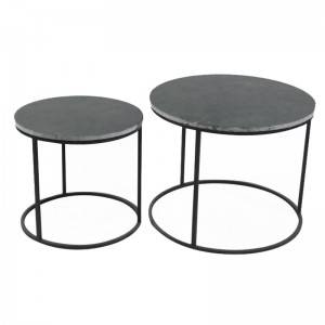 Factory Modern living room furniture home furniture round stainless steel table sets