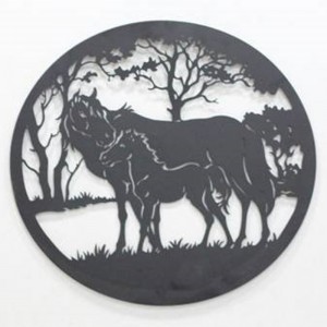 Metal  Artwork Wall Decor Modern Decorative – Laser Cutting Animal Painting for Bedroom and Living Room