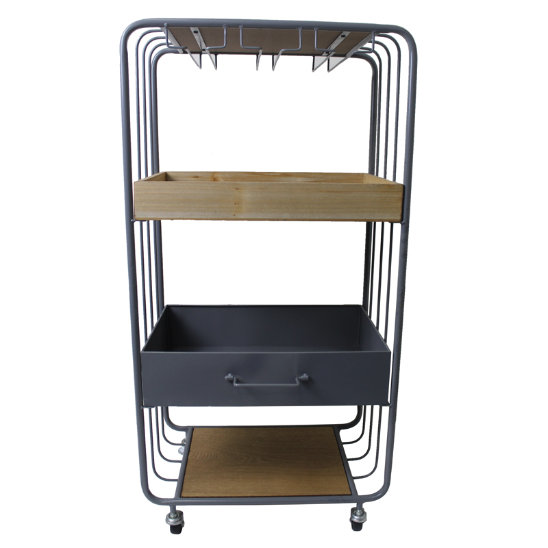 Home Kitchen Garage Metal Shelving Multi-Funtion Storage Rack Movable Iron Shelf Featured Image