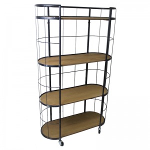 Nordic Industrial Style Wrought Iron Storage Shelf Kitchen Living Room Shelving