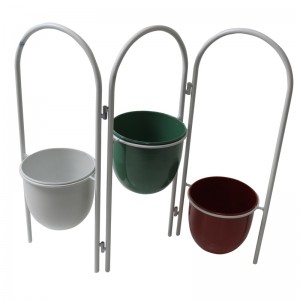 Home Balcony Garden Plant Stand with Metal Frame  Flower Pot Furniture