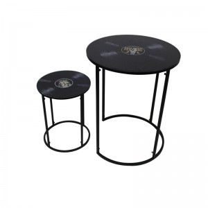 Luxury and New Designed Tempered Glass Mirror Coffee Table Metal Side Table