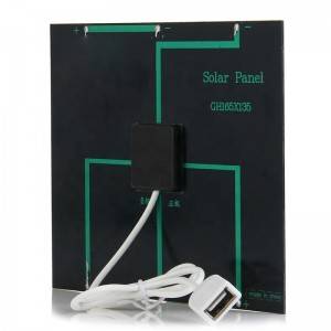រោងចក្រមានលក់ឆ្នាំងសាកថាមពលព្រះអាទិត្យ 3.5W Polycrystalline Solar Cell Panel USB Solar Mobile Charger For Power Bank