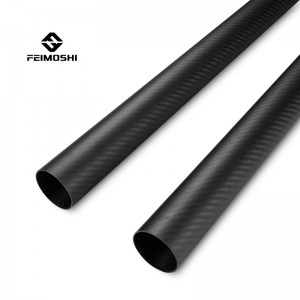 Peso leve 100% 3k sarja fosca tamanho personalizado tubo de fibra de carbono 1000mm