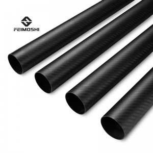 Tubo de fibra de carbono de tamaño personalizado, sarga mate 3k, peso ligero, 100%, 1000mm
