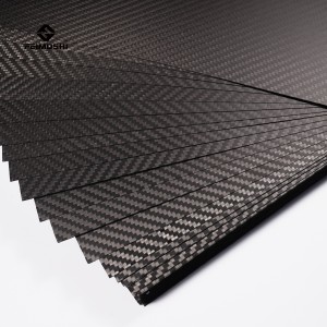 Placa de panel de fibra de carbono 3K flexible de 0,3mm 0,5mm para marco de bricolaxe