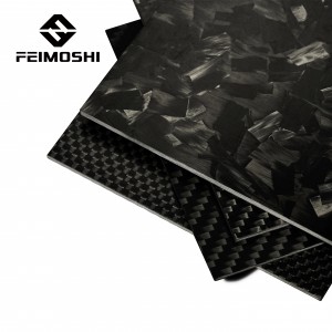 Placa forjada personalizada de tecido de fibra de carbono composto de carbono forjado