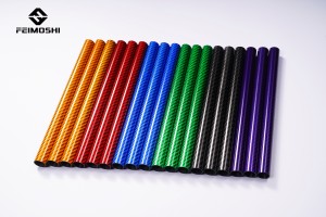 colored 3K twill glossy carbon fiber boom for r...