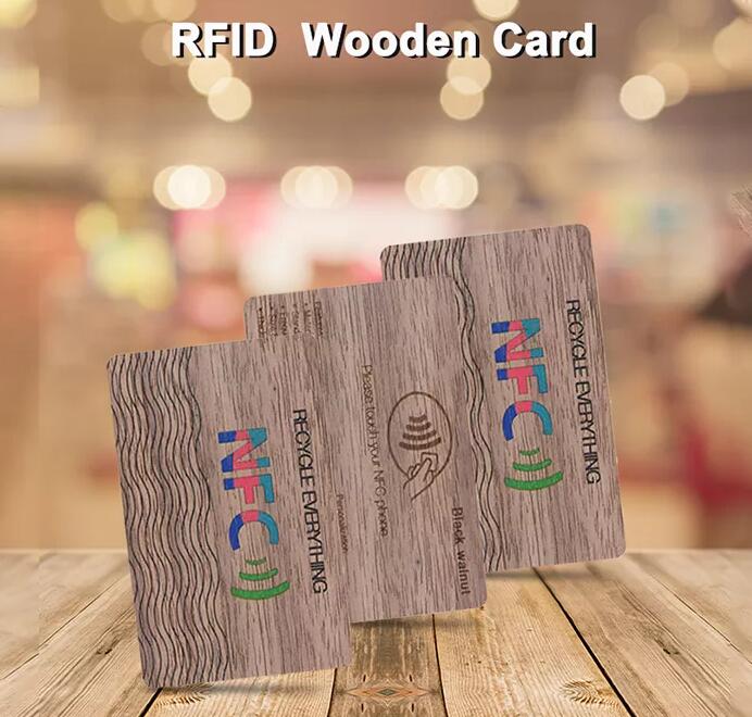 RFID Wooden Card Environment Frendly Material