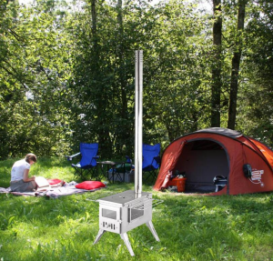 Sikat sa Good Quality Folding Stainless Steel Glamping Tent Stove