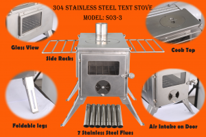 Bultuhang bulk premium na kalidad ng trend Mini portable glamping tent stove outdoor stove