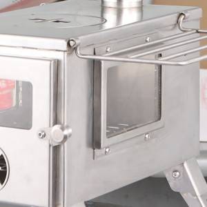 Prijenosni štednjak za kampiranje od nehrđajućeg čelika sa staklom