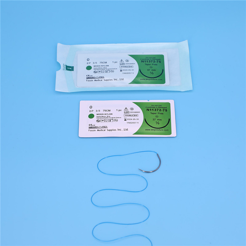 Sterile Monofilament Non-Absoroable  Sutures Nylon Sutures With or Without Needle WEGO-Nylon