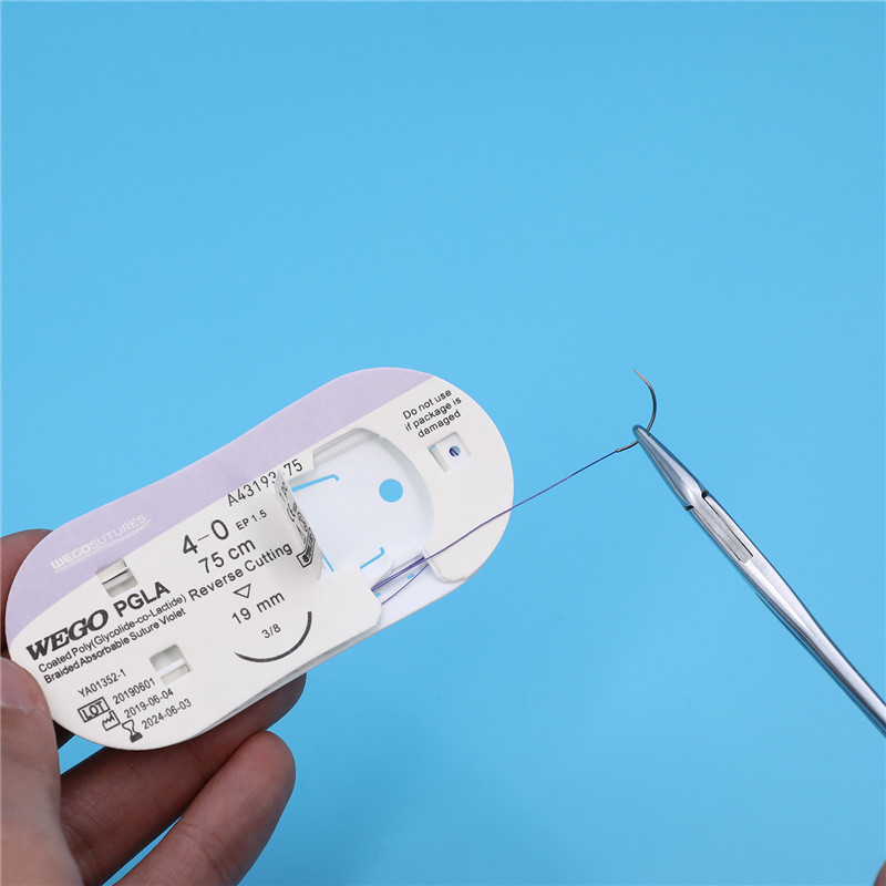 Sterile Multifilament Absoroable Polyglactin 910 Sutures With or Without Needle WEGO-PGLA