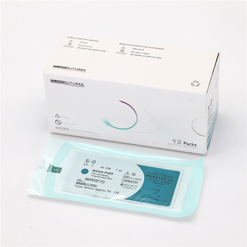 Sterile Monofilament Non-Absoroable Polyvinylidene fluoride Sutures With or Without Needle WEGO-PVDF Featured Image