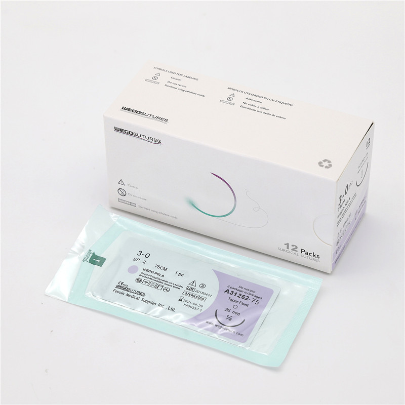 Sterile Multifilament Absoroable Polyglactin 910 Sutures With or Without Needle WEGO-PGLA