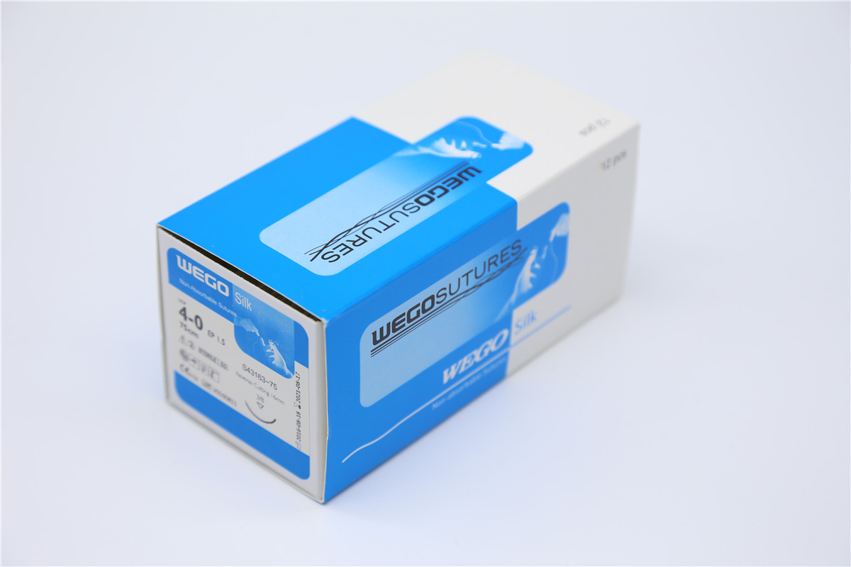 Sterile Multifilament Non-Absoroable Silk Sutures With or Without Needle WEGO-Silk01